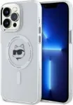 Karl Lagerfeld KLHMP14XHLSCHH iPhone 14 Pro Max 6,7 inch White Hardcase IML Metal Choupette Head MagSafe