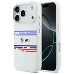 BMW M Silicon Horizontal Line MagSafe Case iPhone 17 Pro White