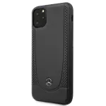 Mercedes-Benz Apple iPhone 11 Pro Max Odinis Kietas Dėklas Perforuotas Juodas