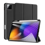 Dux Ducis Domo Series trijų dalių stovo PU odos plan&scaron;etės vir&scaron;elis, skirtas Xiaomi Redmi Pad 7/7 Pro, juodas