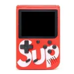 &ldquo;GameBox R1&rdquo; ne&scaron;iojama 8-bitų retro žaidimų konsolė su 400 žaidimų, 3 colių LCD ekranu, RCA laidu, raudona