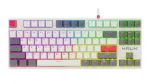 KRUX ATAX PRO RGB Creator Retro Gateron Yellow Pro mechaninė klaviatūra (TKL, 87 klavi&scaron;ų, keičiami jungikliai, USB-C, PBT dvigubo liejimo klavi&scaron;ai, per klavi&scaron;ą RGB)