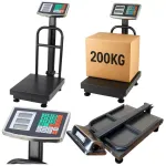 LEAN platforminės elektroninės svarstyklės su LCD, sandėliui, 20 g tikslumas, iki 200 kg