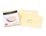 ELCO Color vokas C5 (162 x 229 mm), be langelio, su lipnia juostele, 100 g/m&sup2;, kreminė (chamois), 25 vnt. (74618.41)