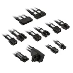 Prailginimo rinkinys Kolink Core Pro COREPRO-EK-12VT1-BWH &mdash; 12V pagrindinės plok&scaron;tės GPU 2x6 kontaktų, juodas/baltas