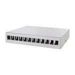 LOGILINK NP0094 Konsolidacijos ta&scaron;ko dėžutė, 12 prievadų, ant stalo/sienos/DIN bėgio, &scaron;viesiai pilka