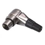 Soundsation GO-LINK SXLR034F-B 3 kontaktų XLR moteri&scaron;ka jungtis, litavimui, juoda, 25 vnt. pakuotė
