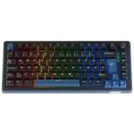 Ducky OK-M 75 mechaninė žaidimų klaviatūra, 75% i&scaron;dėstymas, kar&scaron;tai keičiami KTT Tactile jungikliai, RGB ap&scaron;vietimas, ISO, juoda