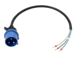 Anker SOLIX maitinimo kabelis IEC 60309 1P+N+E į atvirą galą, 32 A, 60 cm, mėlynas