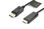 Accura DisplayPort į HDMI laidas 3,0 m 4K@60Hz 18Gbps HDCP 2.2, auksu dengta, juoda