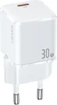 USAMS T45 Mini 30W USB-C PD3.0 sieninis įkroviklis baltas CC148TC02 (US-CC148)