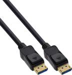 InLine&reg; DisplayPort 2.1 laidas, UHBR20 80 Gb/s, 2m, juodas, auksuoti kontaktai