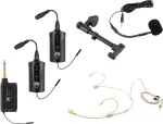 OMNITRONIC Set FAS TWO dviejų kanalų UHF belaidė sistema su 2 kūno siųstuvais, ausinių ir akustinės gitaros mikrofonu (660-690 MHz) 20000973