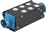 EUROLITE SAB-62X 19 colių 2U 3 fazių maitinimo skirstytuvas su 6 Schuko lizdais, 16A CEE įėjimu, 11kW 60003755