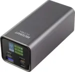 VOLTCRAFT VC-C904 ne&scaron;iojamas akumuliatorius (power bank) 20000 mAh USB PD 100 W, matinis pilkas, LCD ekranas