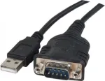 Exertis Connect 040341 USB Type-A į DB-9 RS-232 serijinis adapterio kabelis, 1 m, juodas