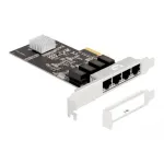 DeLOCK PCI Express x4 kortelė 4 x RJ45 Gigabit LAN RTL8111