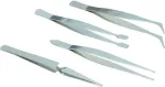 Br&uuml;der Mannesmann M 615 precizinių pincetų rinkinys, 4 dalių, nerūdijantis plienas, 110 mm