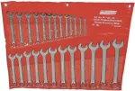 BR&Uuml;DER MANNESMANN M130-25 25 dalių derintų veržliarakčių rinkinys, metrinis 6-32 mm, chromo vanadžio plienas, DIN 3113, ritininiame tekstiliniame dėkle