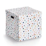 Zeller Dots balta dėžė su polka ta&scaron;kais 33,5 x 33 x 32 cm 14476