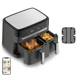 Tefal Dual Easy Fry & Grill EY905B Dviguba 8,3 L 2700 W Kar&scaron;to oro gruzdintuvė Pilka