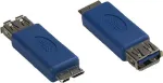 GoodConnections Alcasa USB-AD36 USB Micro-B ir USB-A jungiamasis adapteris, mėlynas