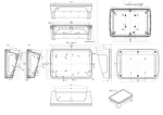 Bopla BoPad BOP 7.0 P-9005-SET ekrano korpusas 215 x 150 x 75,70 mm ABS juodas (RAL 9005) 35107075.HMT1