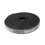 Televes KB 8 lipniosios juostelės kabelių ri&scaron;imo ritinys, 8 mm x 10 m, juodas, daugkartinio naudojimo 200101