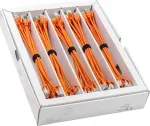 Wirewin SLIM-LS-K6A 0,15 m oranžinis Cat6A plonas Ethernet tinklo kabelis, U/FTP, 50 vnt. pakuotė