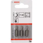 Bosch antgalis atsuktuvui Extra Hard, 3 vnt., Torx, T10, plienas, 25 mm