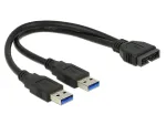 USB kabelis DeLOCK 0,25 m USB 3.0 / 2x USB 3.0 83910