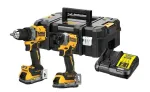 DEWALT 18V XR DCD800 DCF850 dvigubas rinkinys su 2x 1.7Ah Powerstack baterijomis