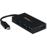 StarTech.com 4 prievadų USB-C &scaron;akotuvas su 4x USB-A prievadais (USB 3.0/3.1 Gen 1 SuperSpeed 5Gbps) &ndash; USB magistralės arba i&scaron;orinis maitinimas, ne&scaron;iojamas USB-C į USB-A BC 1.2 įkrovimo &scaron;akotuvas su maitinimo adapteriu