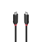 Lindy 0.5m USB4 240W Type C Laidas, Black Line, 0.5 m, USB C, USB C, USB4 Gen 3x2, 40 Gbit/s, Juoda