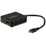 StarTech.com USB-C į &scaron;viesolaidžio keitiklis - atvira SFP lizdas, laidinis, USB Type-C, &scaron;viesolaidis, 1000 Mbit/s, juoda
