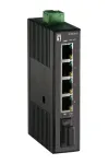 LevelOne IES-0510 pramoninis 5 prievadų Fast Ethernet jungiklis, DIN bėgelis, 1 x SC kelių režimų &scaron;viesolaidis, -20&deg;C iki 70&deg;C