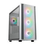 Cooler Master MasterBox 600 White Desktop &ndash; baltas vidutinio dydžio kompiuterio korpusas