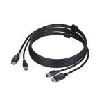 StarTech.com 1,8 m DP + USB 3.0 KVM kabelis, 4K 60Hz, DP 1.2 / USB 3.0 kombinuotas kabelis KVM jungikliams