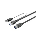 Vivolink PROUSB3AB5C-DUAL USB 3.0 aktyvus kabelis 5 m USB A USB B juodas