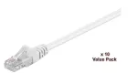 Microconnect V-UTP5005WVP Cat5e U/UTP patch kabelis, 0,5 m, baltas, 10 vnt. pakuotė