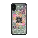 iKins apsauginis dėklas iPhone XS / XS S &mdash; Flower Garden dizainas, juodas