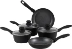Keptuvių rinkinys 5 vnt. Russell Hobbs Metallic Marble RH02814EU7 &ndash; nelipni danga, įvairūs dydžiai