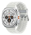 Samsung Galaxy Watch Ultra (2025) SM-L705 LTE i&scaron;manusis laikrodis, 47 mm, 3,81 cm (1,5 colio) AMOLED jutiklinis ekranas 480 x 480, 64 GB, Wi-Fi, GPS, titano baltas