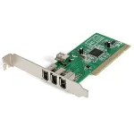 StarTech.com 4 prievadų PCI 1394a FireWire adapterio kortelė - 3 i&scaron;oriniai, 1 vidinis