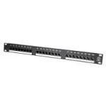 Patch Panel VALUE Cat.5e 19 colių 24 prievadai UTP juodas