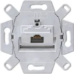 JUNG UAE 8 UPOK6 - RJ-45 lizdas - 6a - sidabrinis