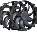 Noctua NF-A14x25r G2 PWM Sx2-PP chromax.black 140mm dviejų ventiliatorių rinkinys