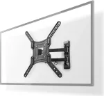 Nedis TVWM1530BK - TV laikiklis, 100 x 100 mm - 400 x 400 mm, 0&ndash;20&deg; pasvirimas, 180&deg; sukimas, ABS/plienas, juodas
