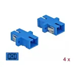 Skaidulinės optikos adapteris SC moteri&scaron;kas į SC moteri&scaron;ką, DELOCK 85990, mėlynas, 4 vnt. pakuotė