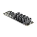 Vidinis SATA adapteris DELOCK 64241 M.2 (Key B+M) į 5x SATA su JMicron JMB585, LED indikatoriais, skirtas PC